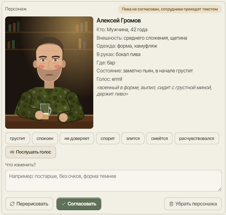 Персонаж ролевой игры в настройках темы